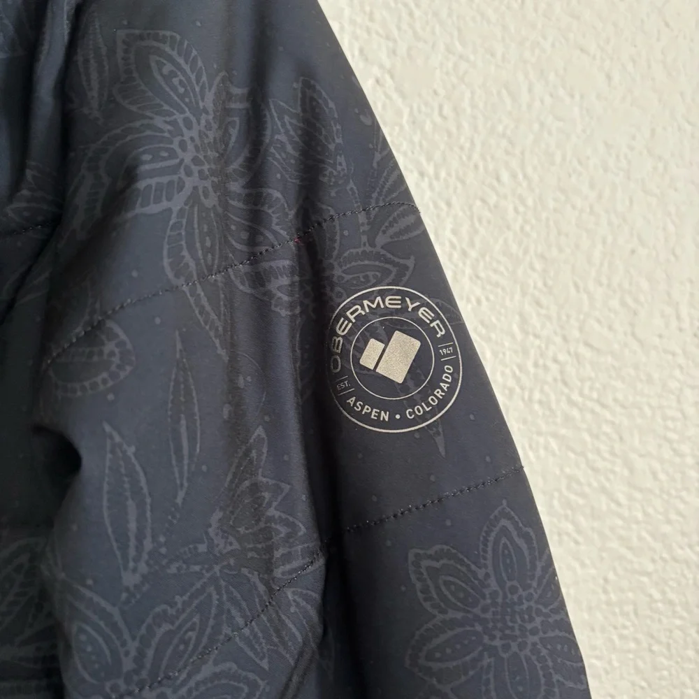 Obermeyer Women's Size 8 Black Printed Bombshell Jacket